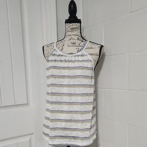 Pink Clover Multicolor Striped Tank Top NWOT Size MEDIUM